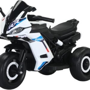 Moto Elétrica Infantil Mini 3 Rodas Frente/Ré Maxi Toys (Branco)