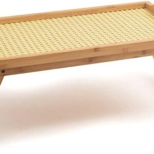 Oikos – Bandeja com Pés Dobráveis 50cm Bambu e Palinha