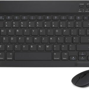 Combo Teclado e Mouse Bluetooth Ultrafino Sem Fio, Portátil e Recarregável E Teclado sem Fio – Compatível com Tablets Android, Celular, Smartphone, iPhone, iPad mini, Pro Air 10.2 10.9 11 12.9