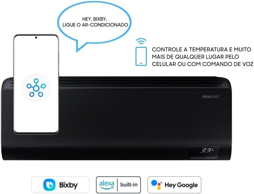 Samsung Ar-condicionado Split Inverter WindFree Black Edition Sem Vento 18.000 BTUs Quente e Frio AR18CSECABTNAZ 220V - Imagem 8
