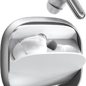 Fone de Ouvido Bluetooth 5.4 Intra-Auricular, Áudio Estéreo Hi-Fi Sem Fio, Microfone com Cancelamento de Ruído, Estojo Giratório, 3 Tamanhos de Pontas, Bateria de 36h – Branco