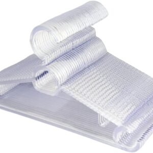 Cabides De Acrilico Transparente Antiderrapantes Multiuso Com 50 Unidades Antideslizante Reforçado |Feito de Material Virgem de Acrílico| Cabides para Calças, Camisas, Camisetas, Ternos