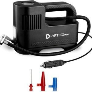 Compressor de Ar Automotivo Elétrico Portátil Artiko Volt Carro Lanterna 120W Potência