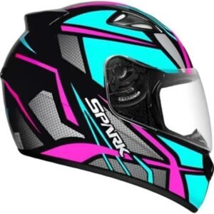 Capacete Masculino Feminino Ebf Spark Spider Rosa Tifany Brilhante