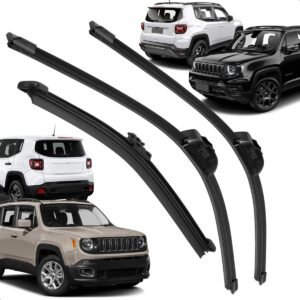 Kit Completo 3 Palhetas Limpador Parabrisa Silicone Renegade 2016 a 2026