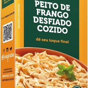 Peito de Frango Desfiado Cozido 400G Vapza Peso líquido 400g