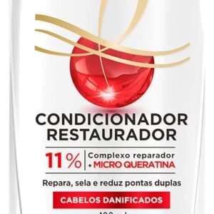 L’Oréal Paris Elseve Condicionador Restaurador Reparação Total 5+, Complexo Reparador com Micro Queratina, 400ml