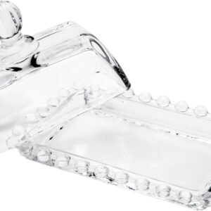 WOLFF – Manteigueira de Cristal – 14cm x 9cm x 8cm – Transparente – Linha Pearl WOLFF – Manteigueira de Cristal – 14cm x 9cm x 8cm – Transparente – Linha Pearl
