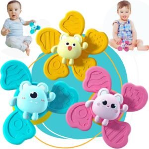 brinquedo sensorial de bebê gira estimulo kit 3 peças