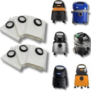 Kit 6 Sacos Aspirador de Pó Descartável Compatível com Modelos Electorlux Flex1400 A10 A13 Awd01 Aqp20 Acqua Power Gt2000 Gt3000 Modelos Posteriores a 2010