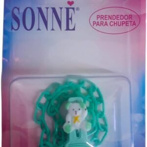 Sonne Prendedor De Chupeta Pop Correntinha Urso De Laço Verde