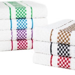 Kit 10 Pano de Prato Atoalhado Para Cozinha Felpudo Malta 45x70cm 370g/m² 100% Algodão – Sortido