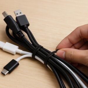 Kit com 100 Unidades Abraçadeira de Nylon 4,8 x 200mm Tamanho Grande Preta – Enforca Gato Reforçado – Organizador de Cabos, Fios e Mangueiras – Uso Profissional