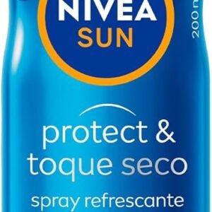 NIVEA SUN Protetor Solar Spray Protect & Toque Seco FPS 50 200ml, Alta Proteção UVA/UVB, Efeito Invisível, Rápida Absorção, Ação Refrescante