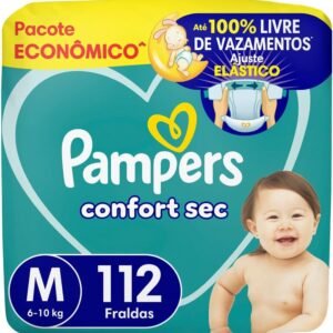 Fralda Pampers Confort Sec Tamanho M 112 Fraldas Descartáveis