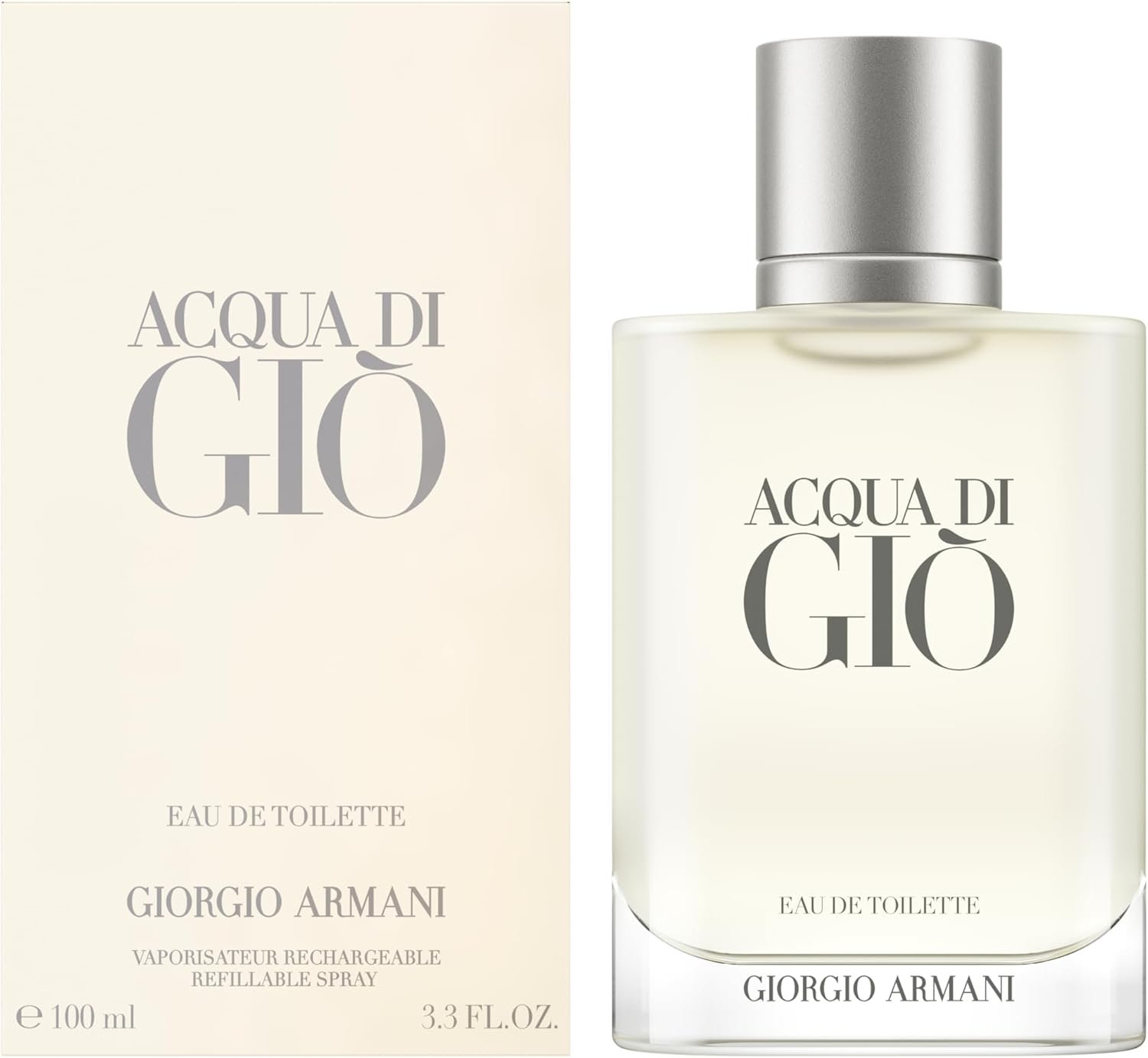 Armani Beauty, Acqua di Giò Eau de Toilette, Giorgio Armani, Perfume Masculino Refilável, Fragrância Cítrica, Aquática e Fresca com Notas de Bergamota, Cedro, Patchouli, Jasmim e Almíscar - Imagem 2