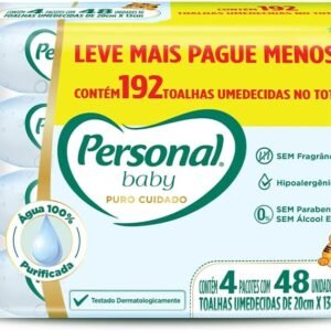 Personal Toalha Umedecida Baby Puro Cuidado Promopack, 192 unidades
