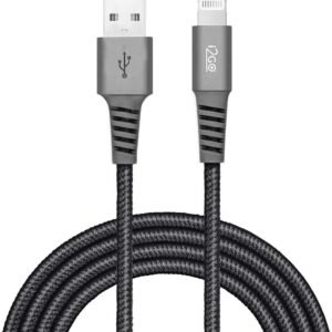 Cabo Iphone/Cabo Lightning I2GO Certificado MFi 2m 2,4A Nylon Trançado Chumbo – I2GO PRO Cabo Iphone/Cabo Lightning I2GO Certificado MFi 2m 2,4A Nylon Trançado Chumbo – I2GO PRO
