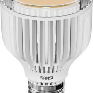 SANSI Lâmpada de LED A19 equivalente a 350 W, lâmpada brilhante de 5500 lúmens, lâmpada de LED branca quente E26 3000K não regulável, 22,5 anos de vida útil de 40 W, lâmpada de economia de energia