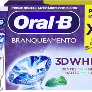 Oral-B Pasta de Dente 3D White Brilliant Fresh Micropartículas Branqueadoras 53 ml, 6 Unidades