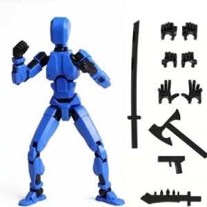 Brinquedo Articulado Dummy 13 Montável Ninja Impressão 3D Acessórios Cores Sortidas Coleção Premium (Azul)