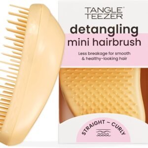 Tangle Teezer – Escova de cabelo desemabaraçadora The Original Mini para todos os tipos de cabelo, úmido e seco, Cor: Amarelo