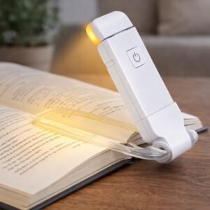 Luz de Leitura Para Livro Luminária de Livros – LED Quente Neutra Fria – Nível de Iluminação Ajustável – Ideal para Estudar ou Ler a Noite – Recarregável USB