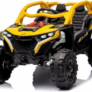 Carro Elétrico Jipe UTV Max 12V Som Luz de Led Controle Remoto (Amarelo)