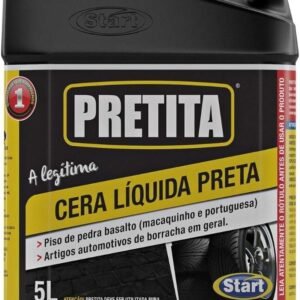 Cera Liquida Preta 5l Pretinho Limpar Piso Borracha Pretita