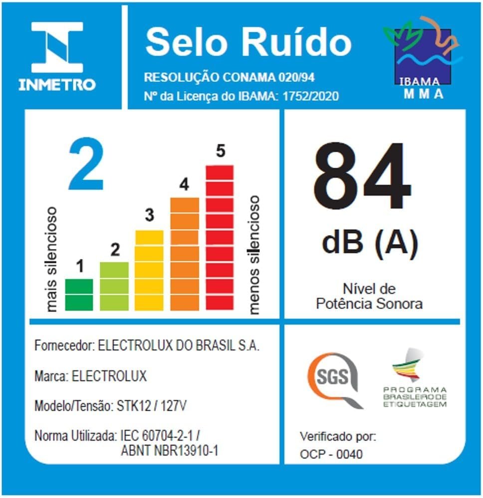 Aspirador pó vertical com fio portátil de mão 2 em 1 1100W cabo 5m capacidade 1,2L filtro HEPA Electrolux STK12 preto 127v - Imagem 8