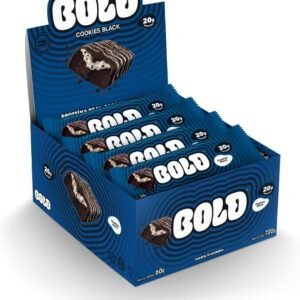 Bold Barra de Proteína Cookies Black | Caixa com 12 Unidades | 21g de Proteína | Zero Adição de Açúcar
