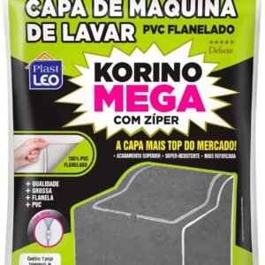 Capa de Máquina Korino Mega Cinza (com zíper) – Tam. P | Plast Leo (Ref.: 760-P-CZ)