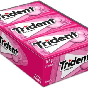 Chiclete Trident Tutti-frutti Sem Açúcar – Caixa com 21 unid. de 8g