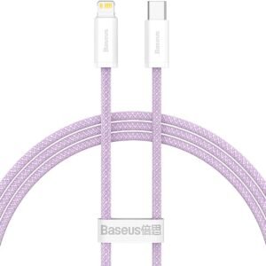 Baseus – Cabo Turbo Baseus Usb-c P/Lightning P/iPhone 20w 1m – Violeta