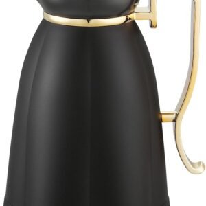 Tuut, Linha Khadija, Garrafa Térmica 1L, 30cm, Preto e Dourado