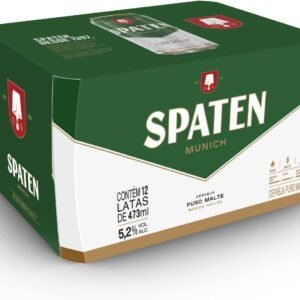 Pack Cerveja Spaten Puro Malte, Lata, 473ml, Caixa 12 unidades
