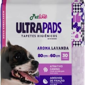 Tapete Higiênico Premium para cães Petlike Ultrapads Aroma Lavanda 80cmx60cm 30 unid.