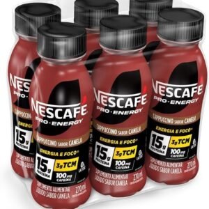 Suplemento Alimentar UHT Nescafé Pro-Energy Capuccino Sabor Canela 15g proteína 270ml – Pack com 6 unidades