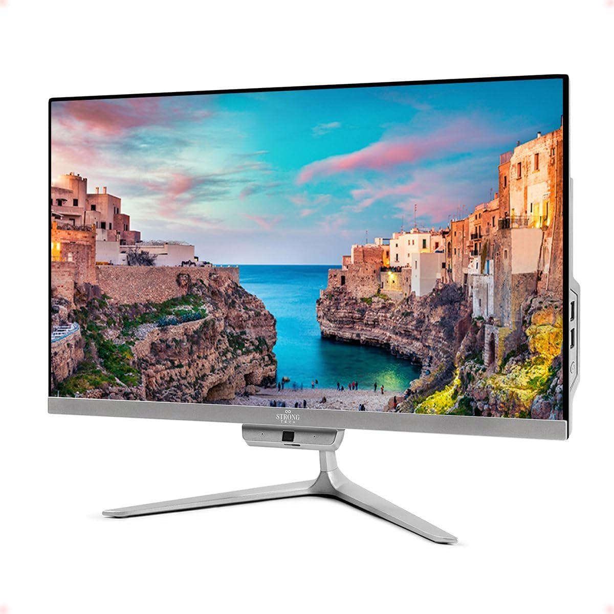 Computador Completo All In One Intel Core i5 21,5" 8GB SSD 128GB 4 Núcleos Super Turbo Hdmi Teclado e Mouse Strong Tech - Imagem 3