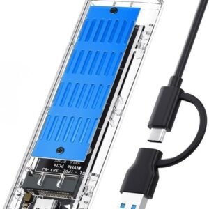 Case Externo SSD M.2 NVMe Sata USB 3.1 Tipo-C Velocidade 10Gbps | Compatível Windows, Mac e Linux | Adaptador Gabinete Externo Tamanho 2230/2242/2260/2280 Portátil Premium