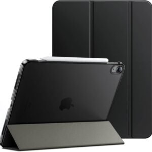 JETech Capa para iPad Air 11 Polegadas M3/M2 (2025/2024), iPad Air 5/4 (10,9 Polegadas, Modelo 2022/2020), Capa Traseira Rígida com Suporte Fino e Ativação/Repouso Automático (Preto)