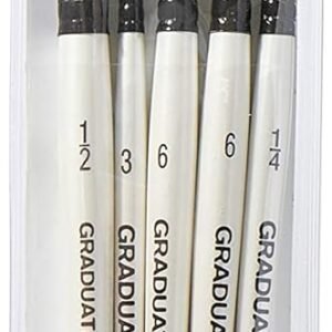 DALER ROWNEY Graduate, Conjunto de 5 Pincéis, Aquarela Técnicas Umidas, Cabo Curto