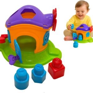 Brinquedo Educativo 1 Ano Com Encaixes Casinha Encantada Formas Geometricas colorido Brinquedos 1 ano de Idade Criança