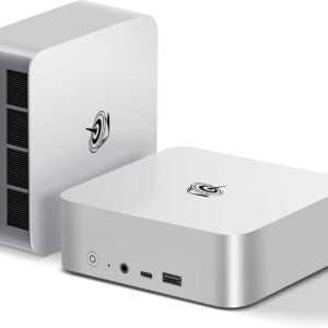 Beelink Mini PC SER8, AMD Ryzen 7 8745HS (8C/16T, até 4,9GHz), 32G DDR5 RAM 1TB PCIe4.0 SSD, Mini Gaming Computer Suporte 4K Tela Tripla/WiFi6/BT5.2/2.5G LAN/USB4/Win11 Pro