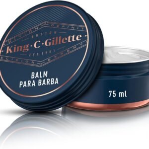 KING C. GILLETTE, Bálsamo para Barba 75ml, produtos para barba, cuidado da barba para Homens, Barba hidratada e definida