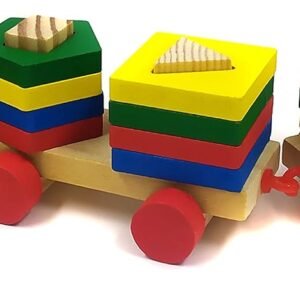 Trenzinho Educativo Madeira Pedagógico 3 Vagões Articulados