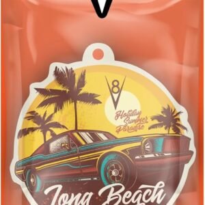 V8, Perfumador de ambientes para automóveis (Aromatizador de ar) em Sachê, Aroma Carro Novo, 1 Unidade, Laranja