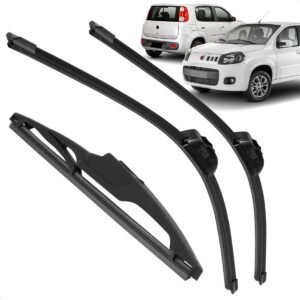 Kit Completo 3 Palhetas Limpador Parabrisa Silicone Uno 2009 a 2021