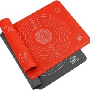 Kit Com 2 Tapetes De Silicone Culinário Ideal Para Confeitaria Preparar Massas Como Pães Pão de Queijo Rosquinhas Forma Antiaderente Reutilizavél Premium 30x 40 FONSES (CORES SORTIDAS)