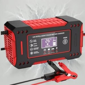 Carregador de Bateria 12v Inteligente com Display informativo Para Carro, Moto, Caminhao – Bivolt com Proteção Contra Super Aquecimento, Sobrecarga Curto Cirquito – Linha Premium